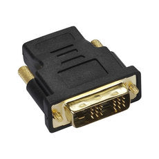 Кабел адаптор VIVANCO мъжко HDMI<->женско DVI-D HDMI M<->DVI-D F 45454 симетричен, двупосочен