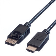 Кабел от източник с DisplayPort VIVANCO към приемник с HDMI DisplayPort to HDMI 1.8m 45343 работи само в тази посока