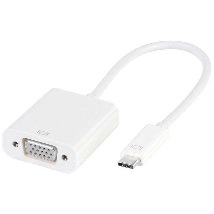 Кабел адаптер от източник с USB-C VIVANCO към приемник с VGA USB-C to VGA 45255 работи само в тази посока