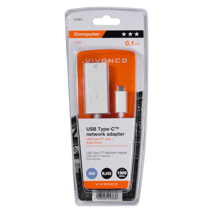 АДАПТЕР VIVANCO USB Type C -> LAN 45383