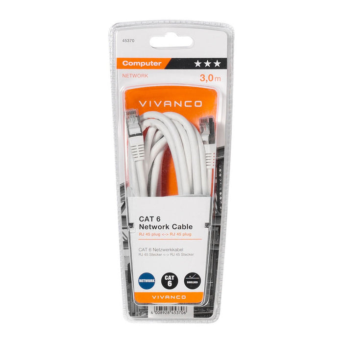 Кабел VIVANCO CAT6 UTP 3 m WT 45370