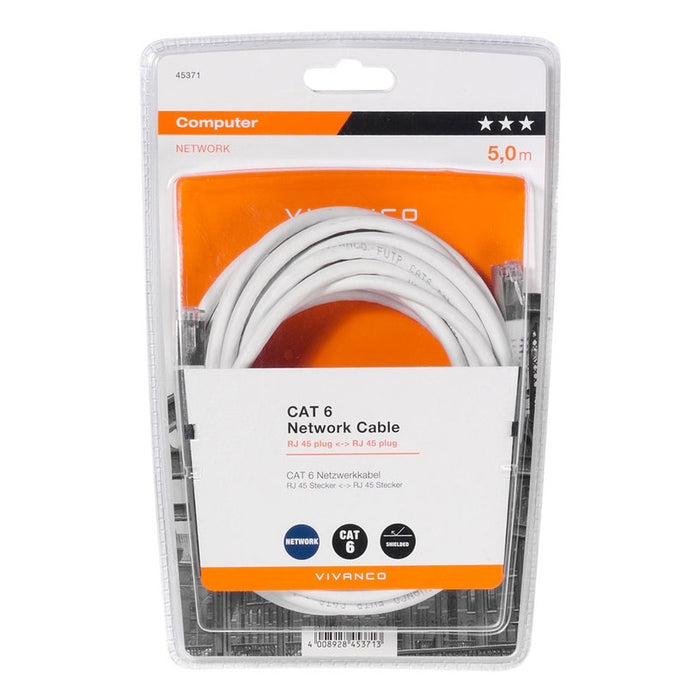 Кабел VIVANCO CAT6 UTP 5 m WT 45371