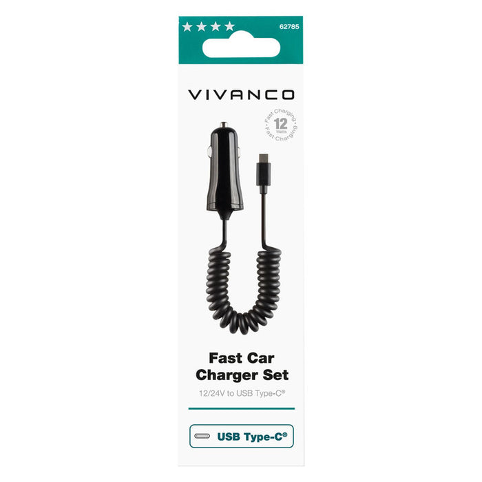 ЗАРЯДНО 12V VIVANCO 2.4A 62785