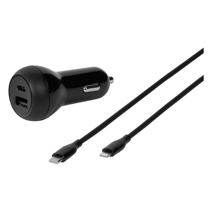 ЗАРЯДНО 12V+КАБЕЛ LIGHTNING 32W 62301