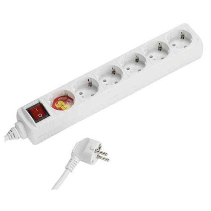 Разклонител VIVANCO ES6 W15 28260 6 ГНЕЗДА С КЛЮЧ
