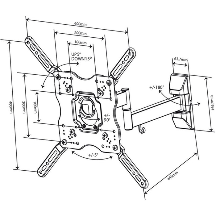 TV СТОЙКA VIVANCO 37980 ЧЕРЕН