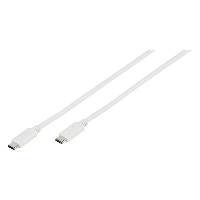Кабел VIVANCO USB-C-USB-C 3.1 1m 45293 White E-Marker Chip, 20V,3A,60W max