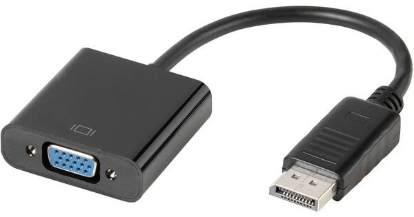 Адаптер Vivanco - 45519, DisplayPort/VGA, 0.15 m, черен