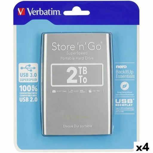 Външен харддиск Verbatim STORE ’N’ GO Черен Сребрист HDD 2