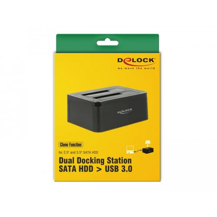 Външна докинг станция Delock 62661 за 2.5’’/3.5’’ HDD/SSD