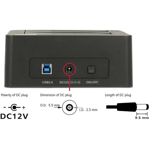 Външна докинг станция Delock 62661 за 2.5’’/3.5’’ HDD/SSD