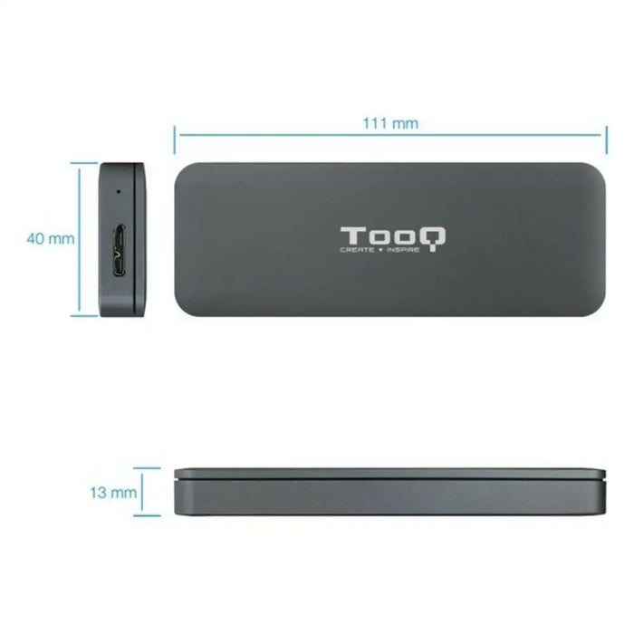Външна кутия TooQ TQE-2281G SSD M.2 M.2 USB 3.1 SATA Micro