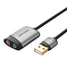 Външна USB звукова карта Vention CDKHB 0.15m сива