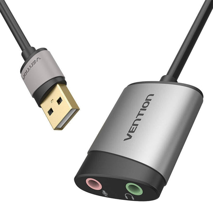 Външна USB звукова карта Vention CDKHB 0.15m сива