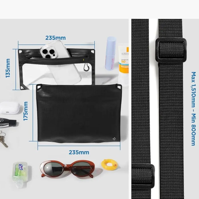 Водоустойчива чанта за телефон Spigen A640 - черна