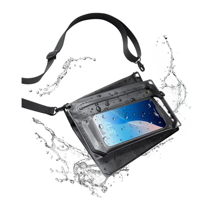 Водоустойчива чанта за телефон Spigen A640 - черна