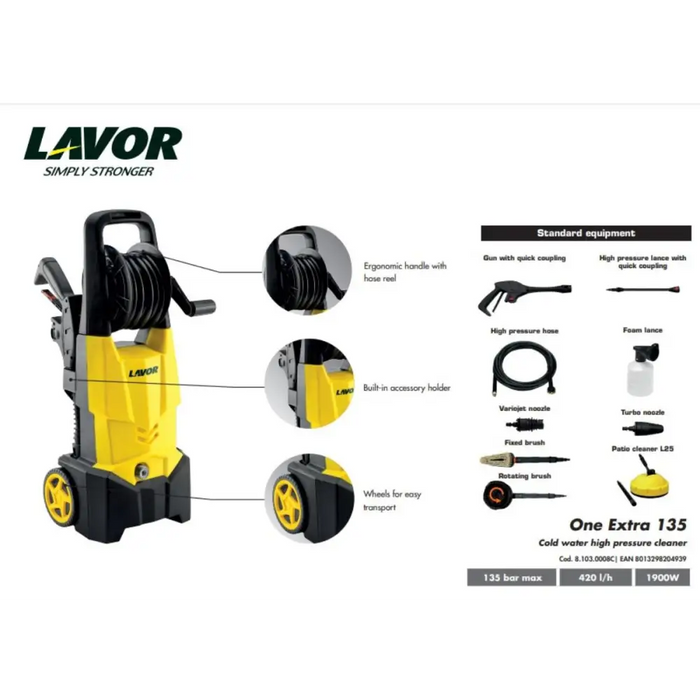 ВОДОСТРУЙКА LAVOR WASH ONE EXTRA