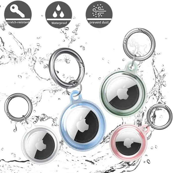 Водоустойчив калъф Apple AirTag прозрачен зелен син розов 4