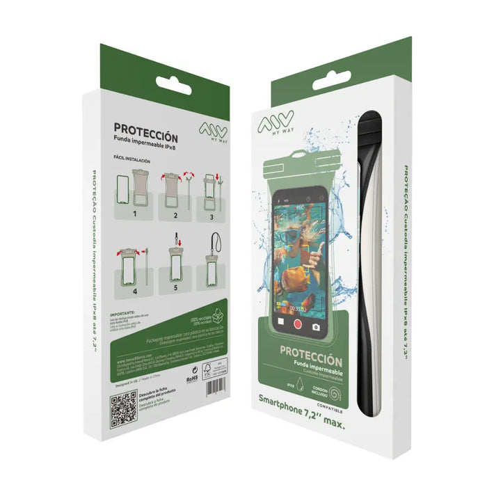 Водоустойчив калъф Myway Floating Черен Универсален 7,2’’