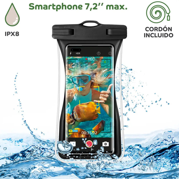 Водоустойчив калъф Myway Floating Черен Универсален 7,2’’