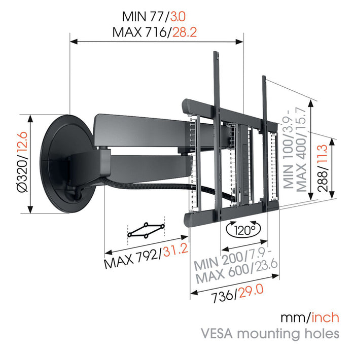 TV Стойка VOGELS TVM 7655 BLK ЧЕРЕН