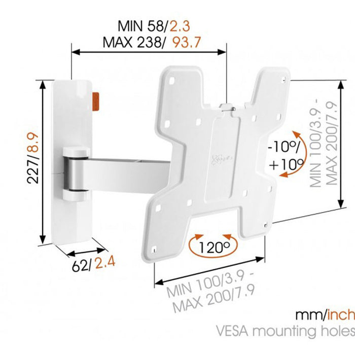 TV Стойка VOGELS WALL W52061 БЯЛ