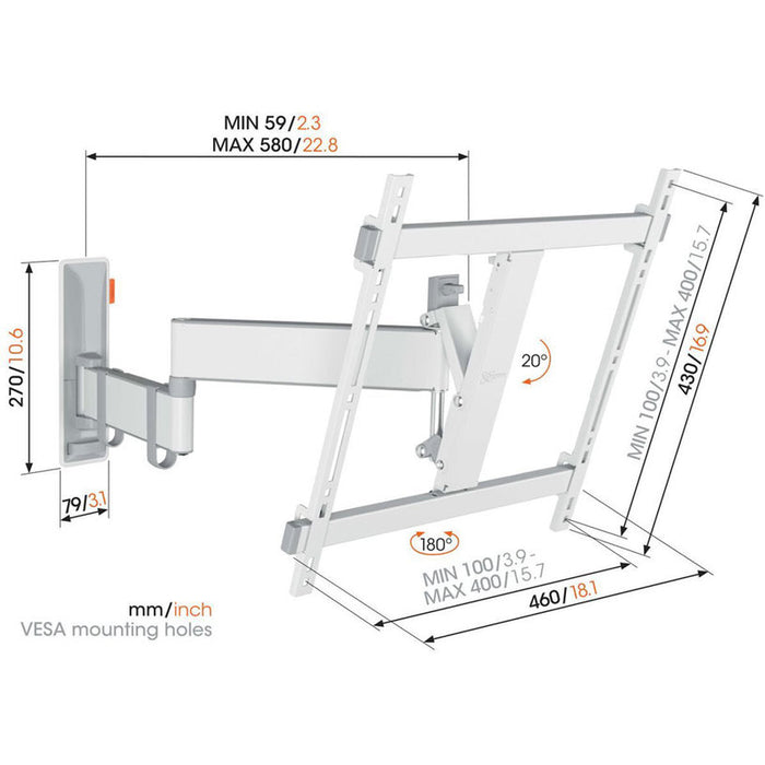 TV Стойка VOGELS TVM 3443W COMFORT БЯЛ