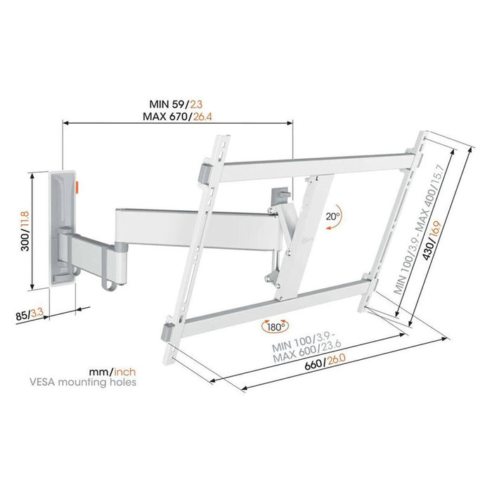 TV Стойка VOGELS TVM 3643W COMFORT БЯЛ