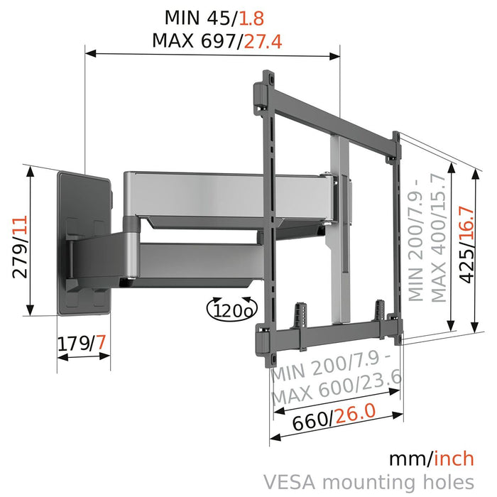 Поставка за телевизор Vogel's TVM5855 NEGRO 55" 100"