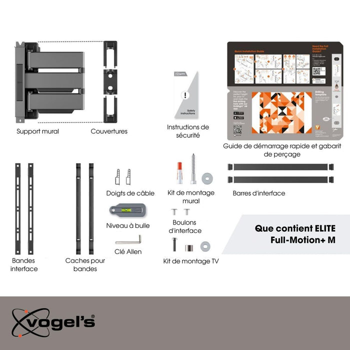 Поставка за стена за телевизор с дръжка Vogel's TVM5445   NEGRO 32" 65"