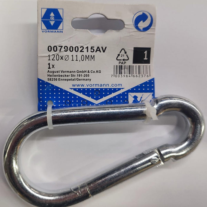 КАРАБИНА ПОЦИНКОВАНА VRN 11ММ 120X15/12