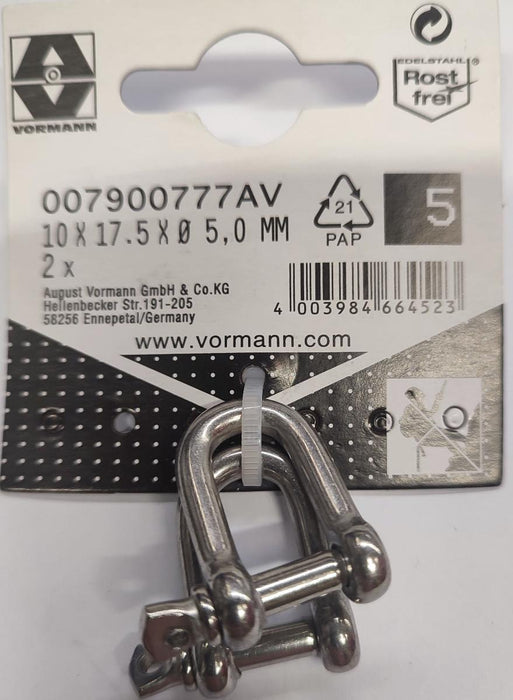 СКОБА-ШЕГЕЛ НЕРЪЖ СТОМ 5MM 17.5/10 2БР