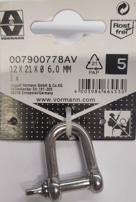 СКОБА-ШЕГЕЛ НЕРЪЖ СТОМАНА VRN 6MM 21/12