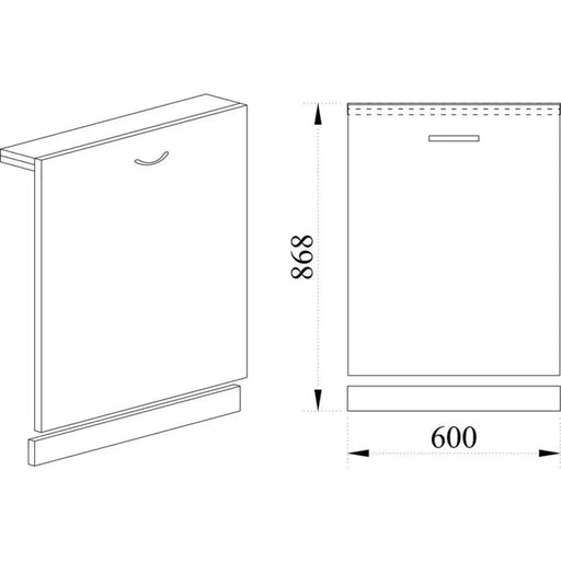 ВРАТА ЗА ВГРАДЕНА СЪДОМИЯЛНА IRIM 60X1.8X76.5 СМ