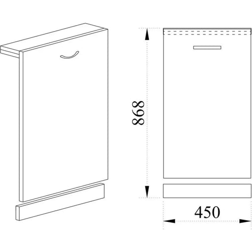 ВРАТА ЗА ВГРАДЕНА СЪДОМИЯЛНА IRIM 45X1.8X76.5 СМ