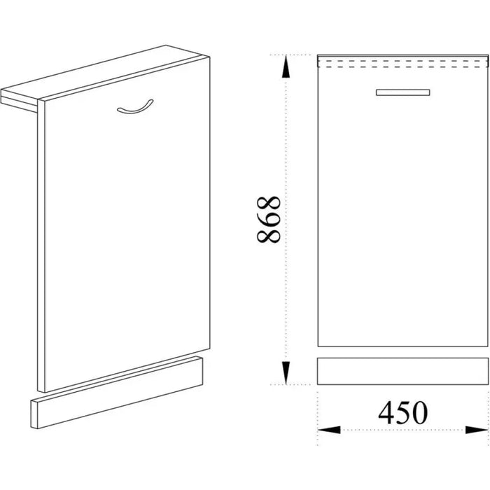 ВРАТА ЗА ВГРАДЕНА СЪДОМИЯЛНА IRIM 45X1.8X76.5 СМ