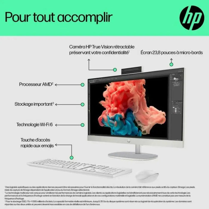 Всичко е едно HP 24-cr0081nf 16 GB RAM 23,8’’ AMD Ryzen 7