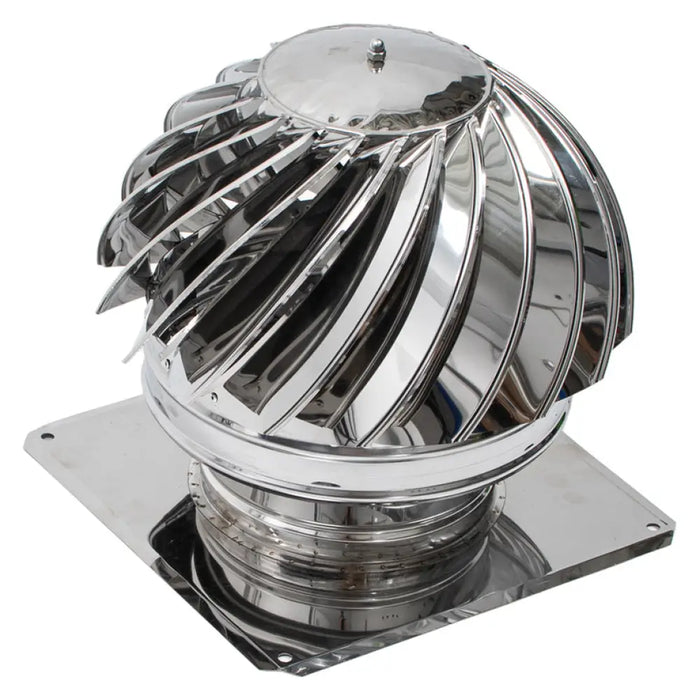 ВЪРТЯЩА ШАПКА С ПЛАНКА ИНОКС 250/250MM KAMININOX