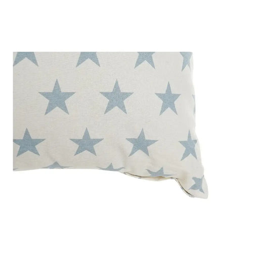Възглавница DKD Home Decor Син 60 x 10 x 60 cm Звезди Бял