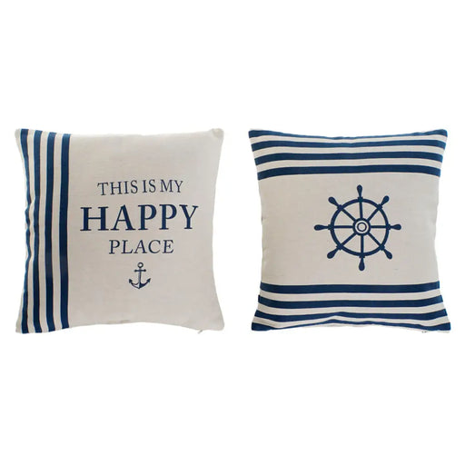 Възглавница Home ESPRIT Бял Морско син 45 x 10 x 45 cm (2