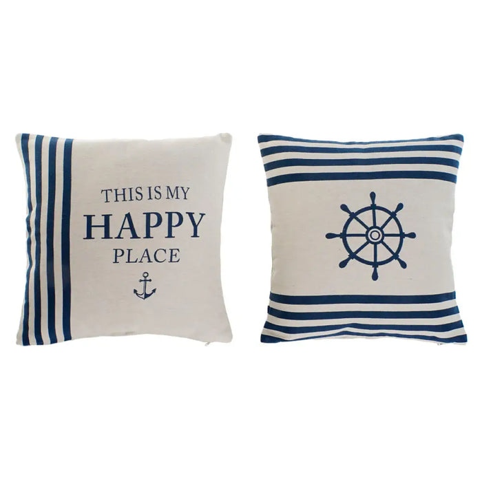Възглавница Home ESPRIT Бял Морско син 45 x 10 x 45 cm (2