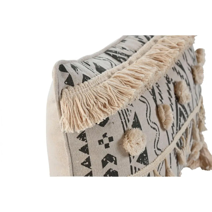 Възглавница Home ESPRIT Бял Черен Boho 50 x 8 x 30 cm