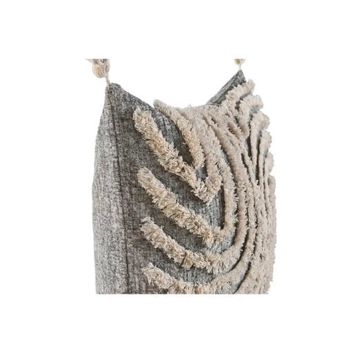 Възглавница Home ESPRIT Бял Сив Пискюли Boho 45 x 15 x 45 cm