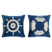 Възглавница Home ESPRIT Син Бял 45 x 10 x 45 cm (2 броя)