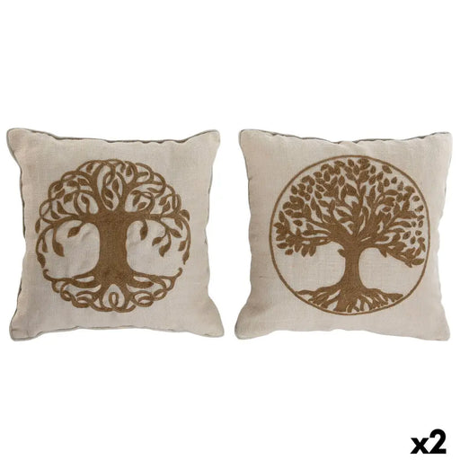 Възглавница Home ESPRIT Бял Естествен Дърво романтичен 45 x