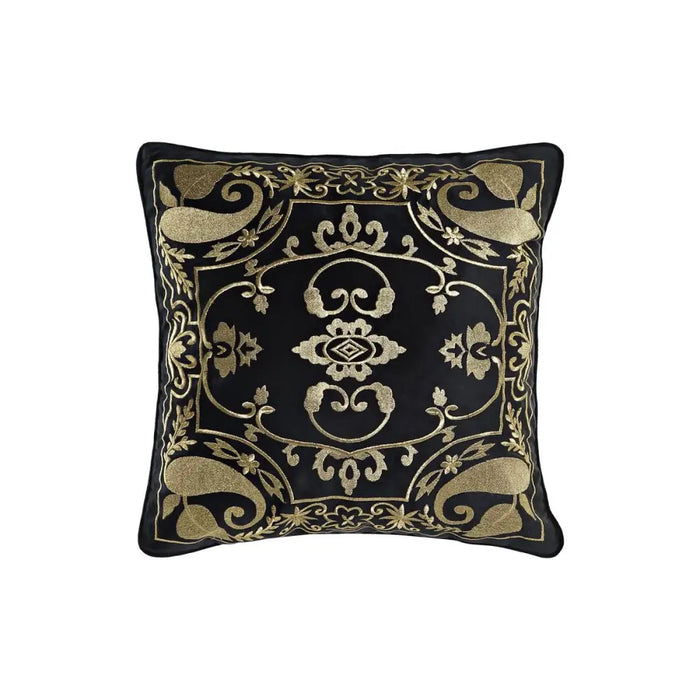 Възглавница DKD Home Decor Черен Златен 45 x 10 x 45 cm
