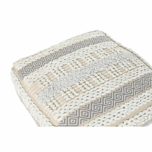 Възглавница DKD Home Decor На почва Бял Сив Квадратек Boho