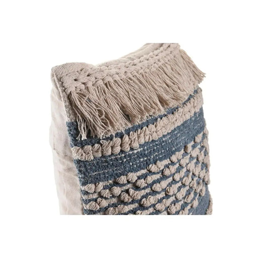 Възглавница DKD Home Decor Син 45 x 10 x 45 cm Бял Boho
