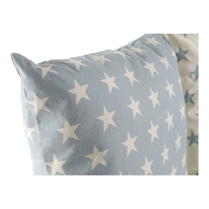 Възглавница DKD Home Decor Син 60 x 10 x 60 cm Звезди Бял