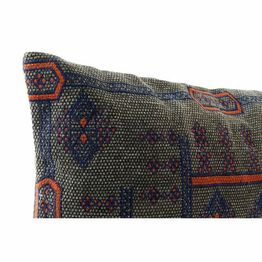 Възглавница DKD Home Decor Син Оранжев Квадратек Арабин 50